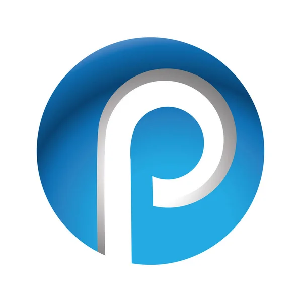 P modernes Business Letter Logo Design. — Stockvektor
