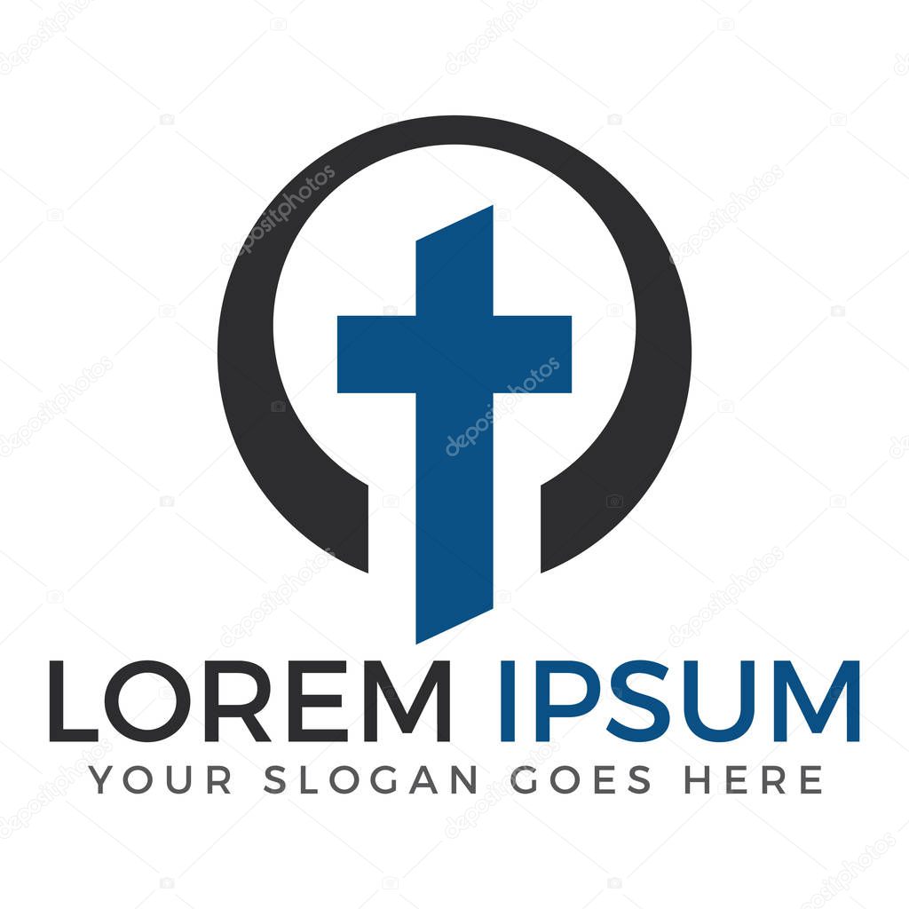 Template logo for churches and Christian organizations cross.