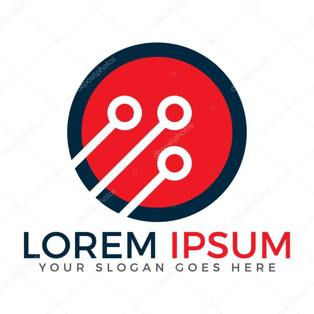 Cable, wires, wiring logo template vector icon.
