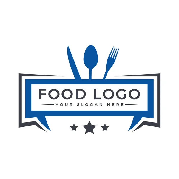 Design loga potravin. Logo šablona pro restaurace, kavárny, fast food, uchovávat potraviny. Moderní logo. — Stockový vektor