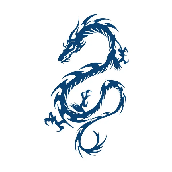 Ejderha vektör logo tasarımı.