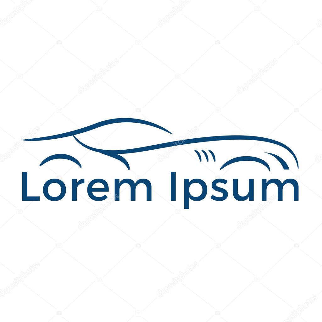 Logo car repair on light background. high speed repair