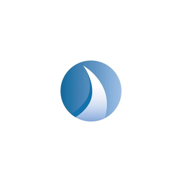 Wasserwelle Logo Design Vorlage — Stockvektor