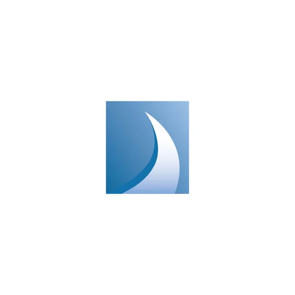 Modelo Design Logotipo Onda Água — Vetor de Stock