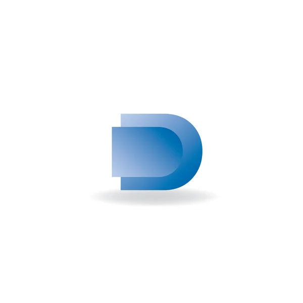 Letter Logo Design Mit Effekt Und Blauem Farbverlauf — Stockvektor