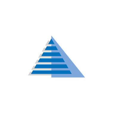 Piramit teknolojisi logo vektör tasarımı.