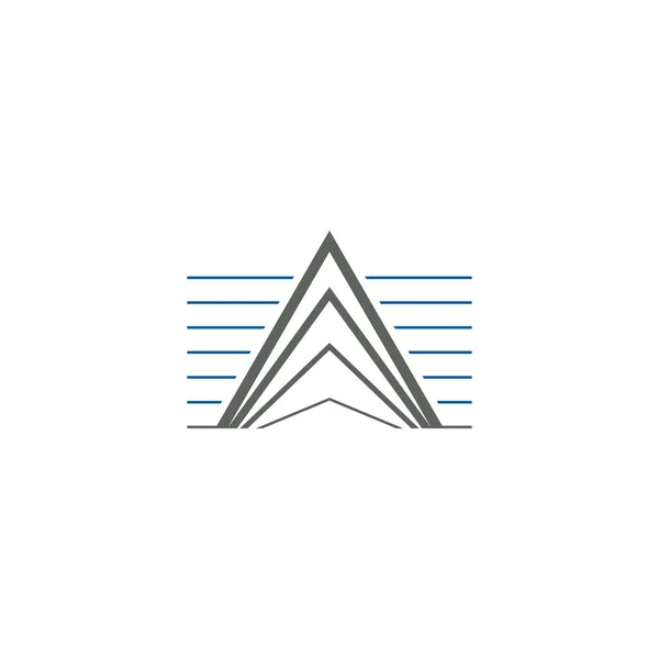 Abstraktní Trojúhelníkové Písmeno Návrh Loga Line Triangle Tvůrčí Jednoduchý Logo — Stockový vektor