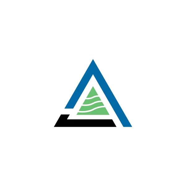 Abstraktes Dreieck Buchstabe Logo Design Line Triangle Kreative Einfache Logo — Stockvektor