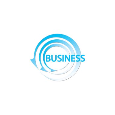 Ok iş logo tasarımı ile daire Logo. İlerleme ve Başarı logosu.