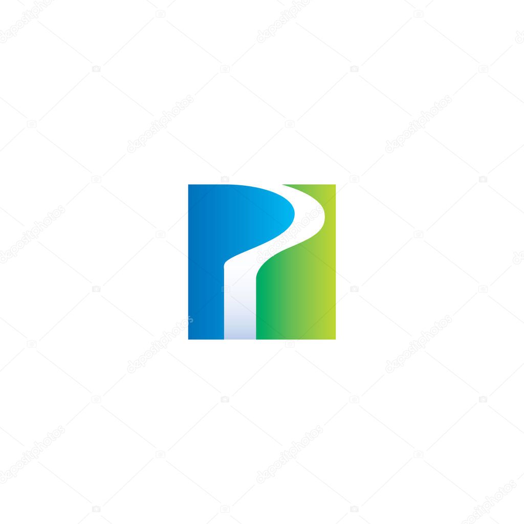 P Letter 3D Vector Logo Design.