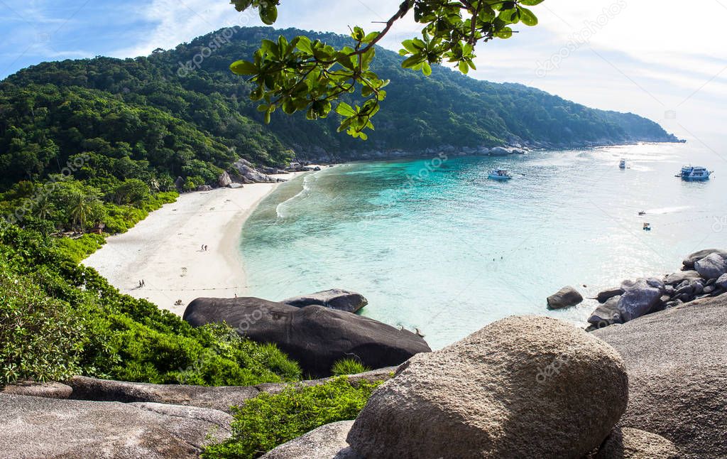 The beach on the eighth of the Similan Islands in Thailand