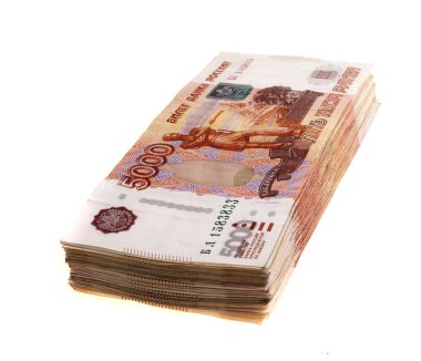 Beş bininci Rus banknotlar demet