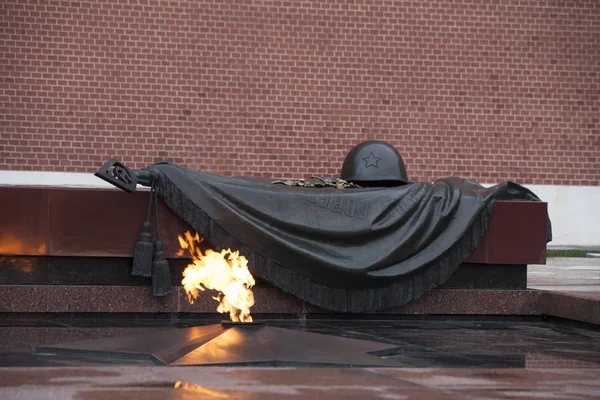 A Rússia. Moscou, o túmulo do soldado desconhecido perto do Muro do Kremlin — Fotografia de Stock