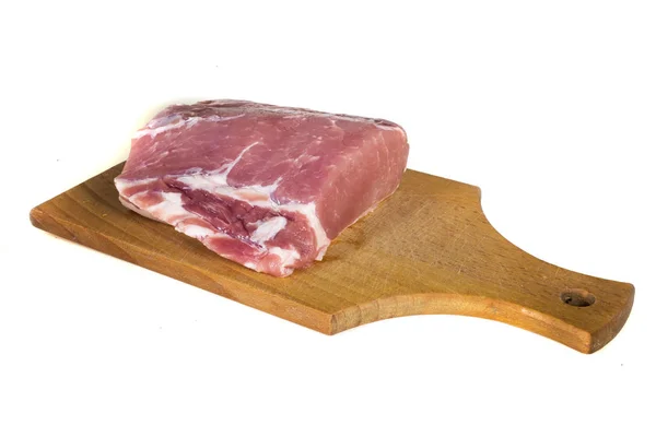 Rauw Vlees Een Snijplank — Stockfoto