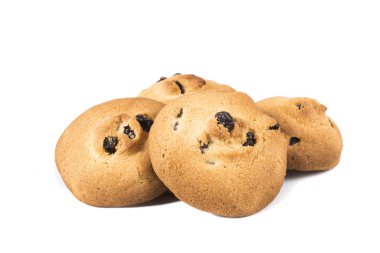 Beyaz arkaplanda izole edilmiş çerezler