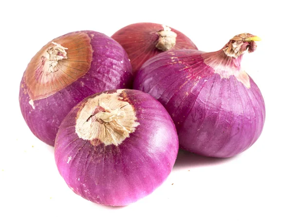 Red Onion Diisolasi Latar Belakang Putih — Stok Foto