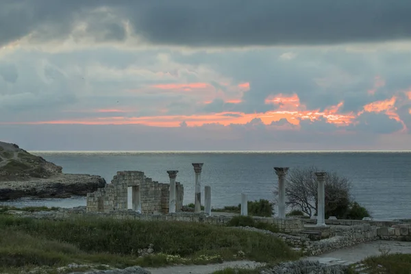 Crimea Sebastopol Reserva Histórica Arqueológica Chersonesos Táuricos Ruinas Antigua Ciudad — Foto de Stock