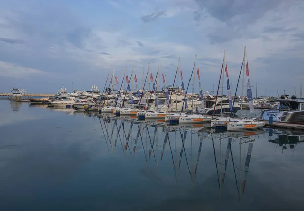 Rusko Soči Yacht Parkování Molu — Stock fotografie