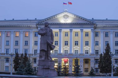 Smolensk 'te. VI anıtının manzarası. Lenin ve Smolensk Bölgesi Arka İdaresi