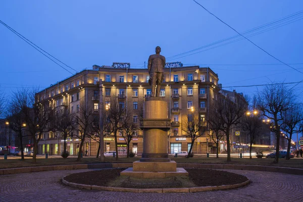 Petersburga Kwadratowy Stachek Wieczorny Widok Pomnik Marszałka Goworowa — Zdjęcie stockowe