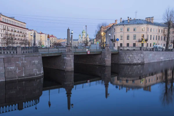 Russia San Pietroburgo Ponte Pikalov Attraverso Canale Dei Ganci — Foto Stock