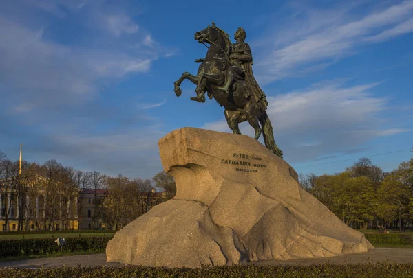 Rusko Petrohrad Bronzový Jezdec — Stock fotografie