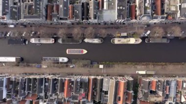 Amsterdam 'da Canal Boat Tour Riverside Houses Bird' s Eye View arasında