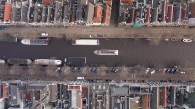 Amsterdam 'da Canal Boat Tour Riverside Houses Bird' s Eye View arasında