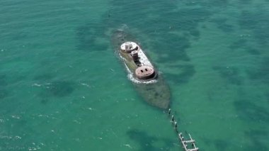 Port Philip Melbourne Avustralya 'daki HMVS Cerberus Enkazı
