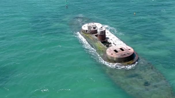 Wreck Hmvs Cerberus Port Philip Melbourne Australia — Stock video