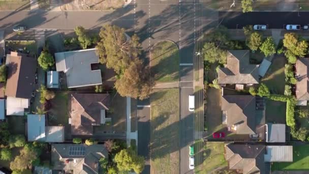 Házak a külvárosban Ausztrália Légi kilátás Tipikus utcák és szomszédság