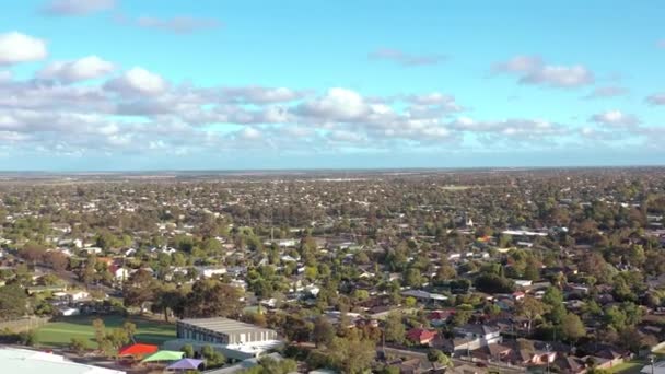 Houses Suburban Australia Aerial View Typical Streets Neighbourhood — Stock Video