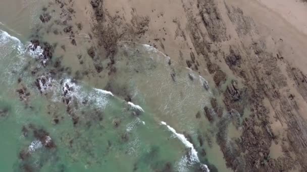 Bird Eye View Rocky Beach Australian Great Ocean Road — Stock video