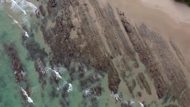 Bird Eye View Rocky Beach Australian Great Ocean Road — Stock video