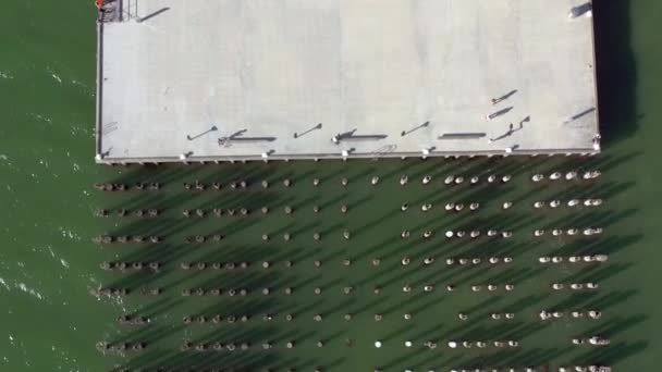 从鸟瞰看澳大利亚墨尔本港口的王子码头 — 图库视频影像