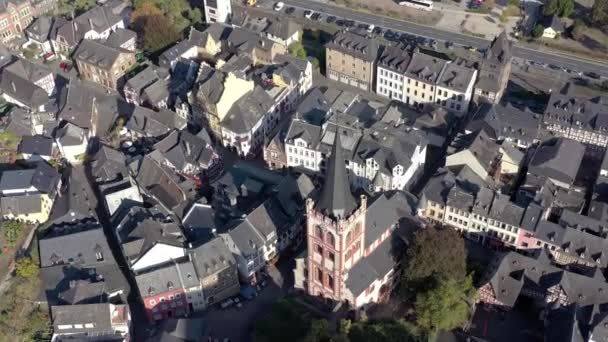 Ville Pittoresque Bacharach Sur Les Rives Rhin Allemagne — Video