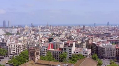 Barselona İspanya Yazın Skyline Manzarası