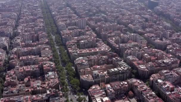 Stadsblokken Van Barcelona Spanje Tijdens Zomer — Stockvideo