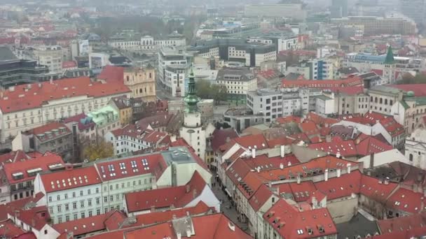 Widok Lotu Ptaka Stare Miasto Miasto Bratysława — Wideo stockowe