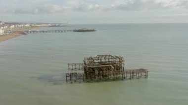 Brighton Batı İskelesi Birleşik Krallık Hava Görüntüsünde Kaldı