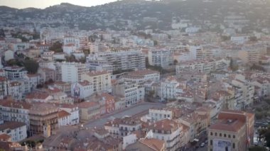 Sabahın erken saatlerinde Cannes ve Şehir 'in Hava Görüntüleri