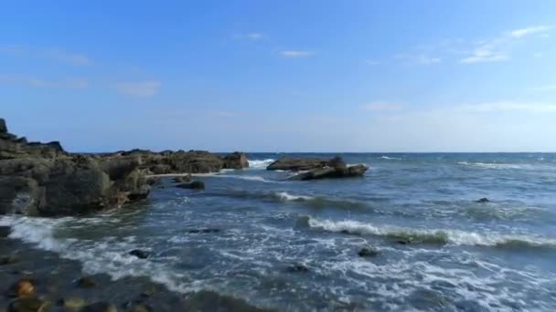 Lento Volo Verso Mare Dalla Costa — Video Stock