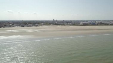 Fransa 'daki Dunkirk Sahili' nin havadan görünüşü