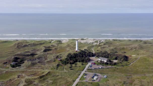 Phare Sur Les Dunes Nord Danemark Lyngvig Fyr — Video