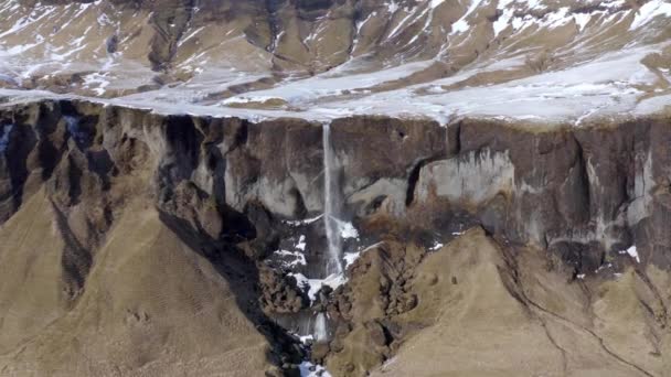 Krásný Malý Vodopád Malebném Islandu — Stock video