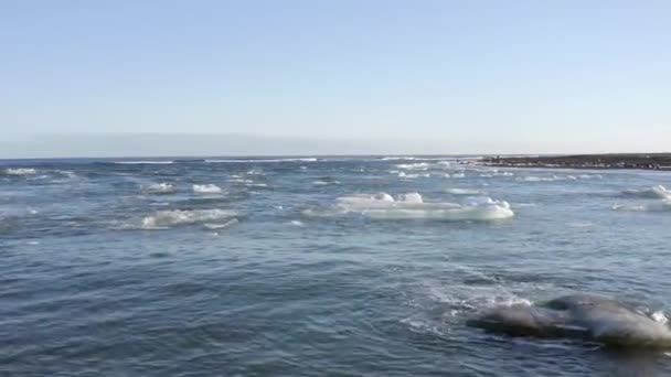 Laguna Dei Ghiacciai Islanda Piena Iceberg Low Flight — Video Stock