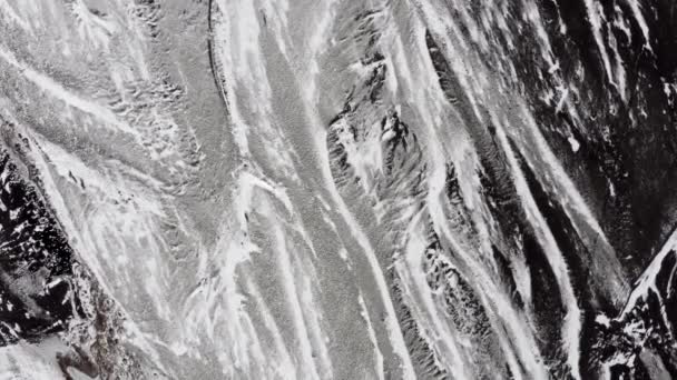 Paisaje Ondulado Desierto Barón Islandés Visto Desde Aire — Vídeos de Stock