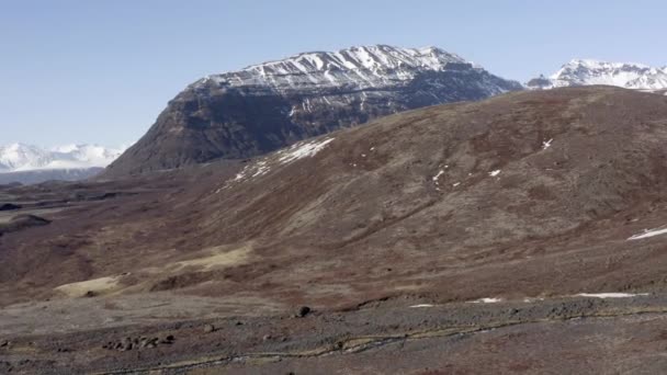冬のアイスランドの空中風景 — ストック動画