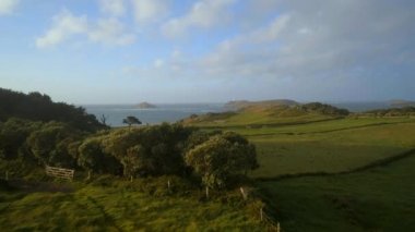 Günbatımında Scilly Adaları Kırsal ve Sahilleri