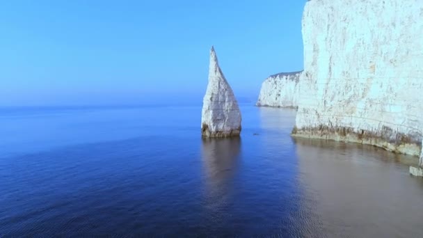 Costa Giurassica Una Caratteristica Costiera Naturale Dell Inghilterra Dall Aria — Video Stock